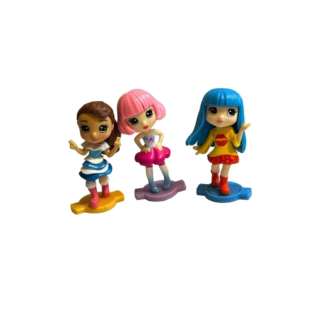 Party Popteenies Dolls‎ by Spin Master PVC Cake Toppers Lot of 6